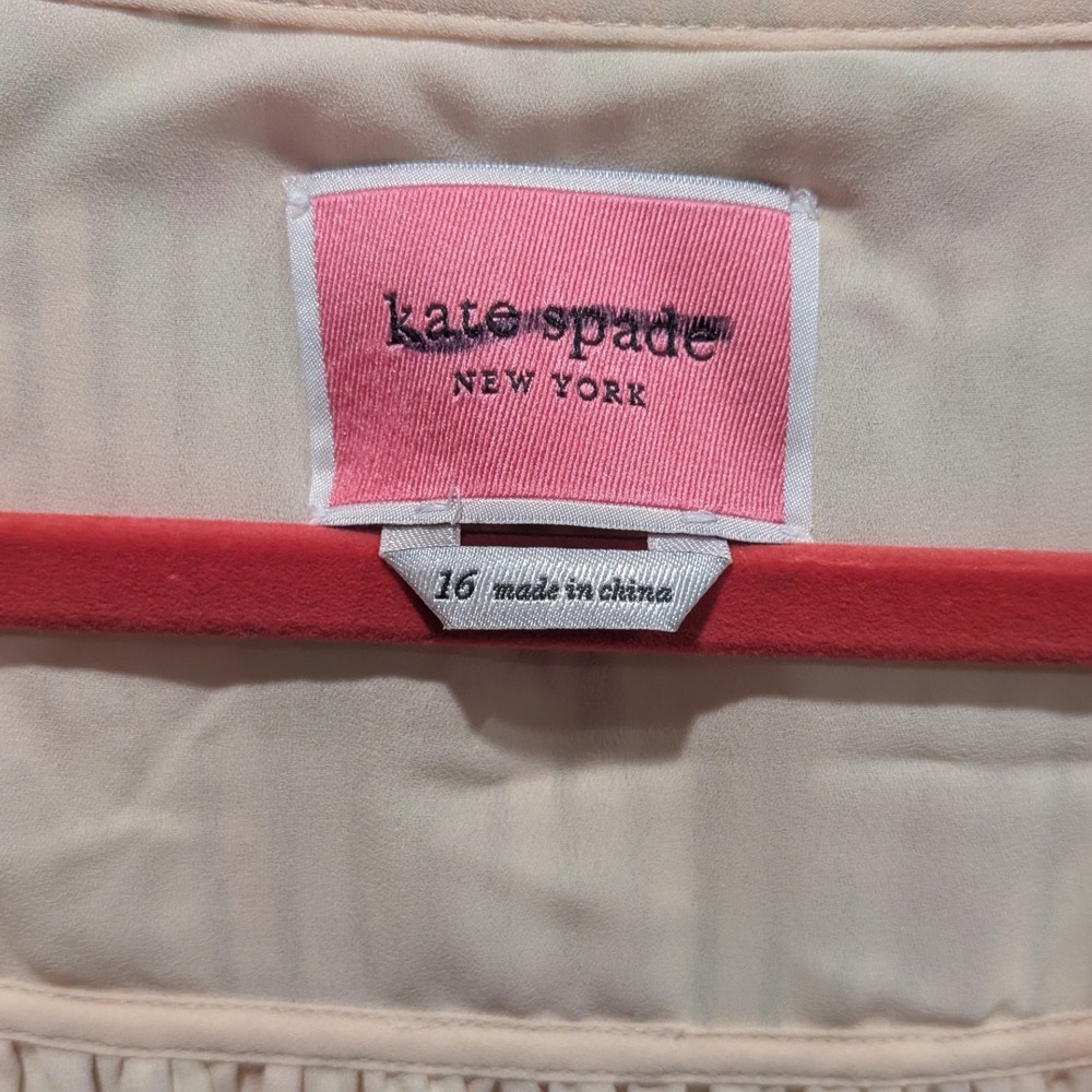 Kate Spade Womens Dress 16 Pastel Floral Ruffle Midi Belted Wedding Garden Party - Picture 7 of 13